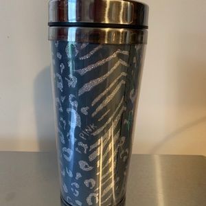 Glitter leopard and cheetah tumbler